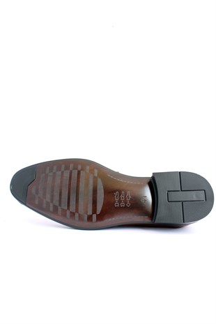 emende -Mrd 00150  Klasik Taba  Hakiki Deri Günlük Erkek Ayakkabısı
