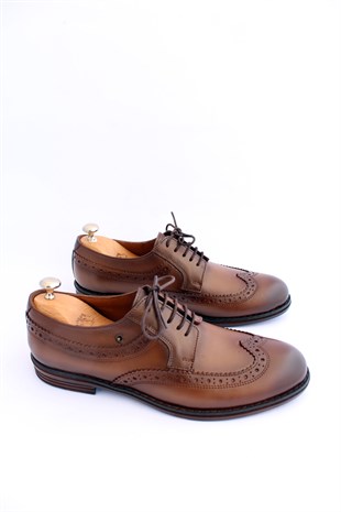 emende -Mrd 0054 Summer Series Klasik Taba Deri  Günlük Erkek Ayakkabısı
