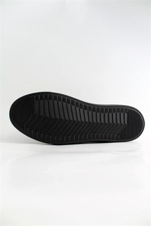 Hnt 002029 Hakiki Deri Erkek  Siyah Sneaker 
