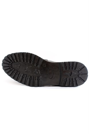 Hnt 005001 Kolej Siyah Yüksek Taban Klasik Erkek Ayakkabısı