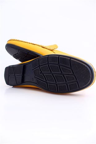 Mrd 00245 Sarı Deri Flotur Kolej Fiyonk Rock Erkek Ayakkabısı