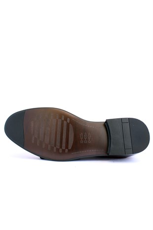 Mrd 00414 Makosen Çift Tokalı İçi Dışı Hakiki Taba Deri Klasik Erkek Ayakkabısı